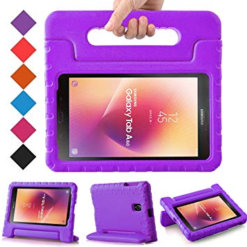 BMOUO Kids Case for Samsung Galaxy Tab A 8.0 2017 (SM-T385 /T380) - EVA Shockproof Light Weight Handle Stand Kids Case Cover for Samsung Galaxy Tab A 8-inch 2017 Release - Purple