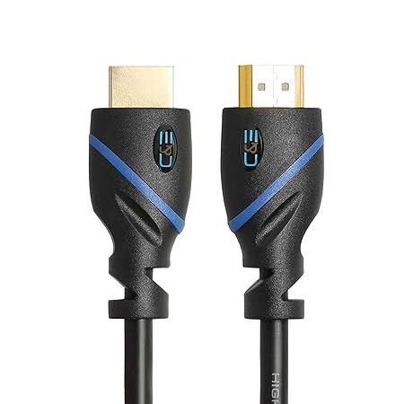 C&E 4K HDMI Cable 50ft, HDMI Cable Support 4K@30Hz, 10.2 Gbps, Support ethernet, Dolby Vision, eARC Compatible with Apple TV, Nintendo Switch, Roku, Xbox, PS4, Projector-15M, Black