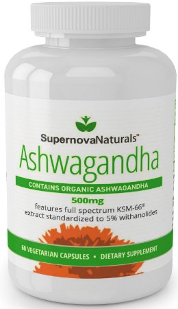 Supernova Naturals Ashwagandha KSM-66 Organic 500mg