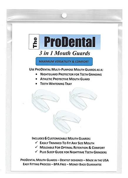 Professional Mouth Guard for Grinding Teeth - 6 Customizable Dental Guards - 2 Sizes, USA Made, BPA Free | Eliminate Bruxism, Teeth Clenching | Also for Sports & Teeth Whitening