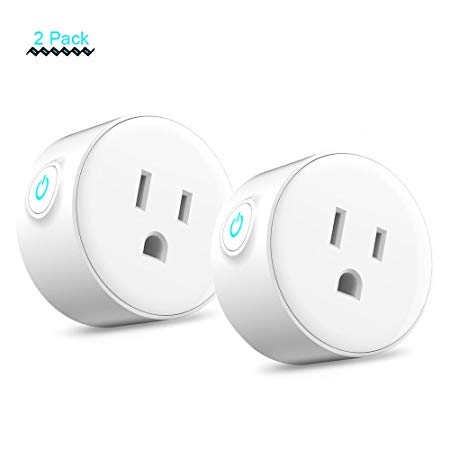 2 Pack Alexa Enabled Smart Plug, Licoville Remote Control Smart Life Outlet No Hub Required Mini WiFi Plugs, ETL Listed, Timing Function, 10A