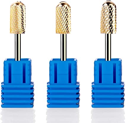 Safety Nail Drill Bit Set - Nail Drill Bits for Acrylic Nails Professional Nail Drill Bits Remove Gel Safety Bits Set Medium Fine Coarse Drill Bit 3/32 Inch (3Pcs Carbide Bit for Nail Drill)