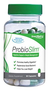SmartBiotics Probioslim Digestive Support Plus Weight Management Capsules, 30 Count