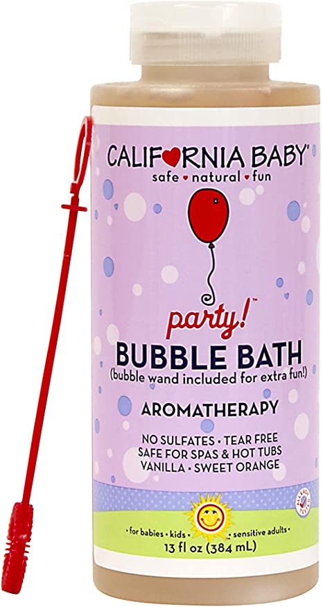 California Baby Party Bubble Bath | No Tear | Pure Essential Oils for Bathing | Hot Tubs, or Spa Use | Moisturizing Organic Aloe Vera and Calendula Extract |(13 fl. ounces)