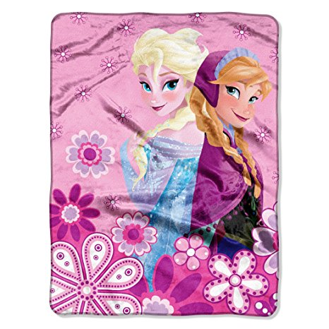 The Northwest Company Disney's Frozen "Spring Sisters" Micro Raschel Throw, 46-Inch by 60-Inch