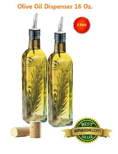 TableCraft Olive Oil Dispenser - 16 Ounce - Set of 2