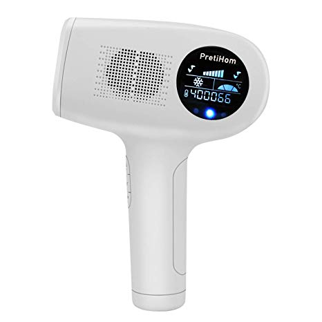 PretiHom Facial & Body Permanent Laser Hair Removal for Women and Men - IPL Hair Remover Cold Compress 400,000 Flashes Home Use Hair Removal System