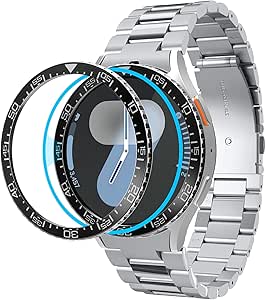 Spigen Bezel Tune Designed For Samsung Galaxy Watch 7 44mm Bezel Ring Protector Bezel Ring Adhesive Cover Case (2024) - Black