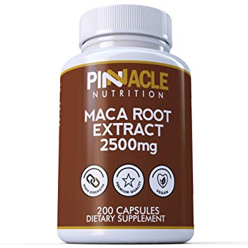 Maca Root 2500mg | 200 Capsules (200 Day Supply) Maca Root Extract 10:1 - Peruvian Ginseng Supplement