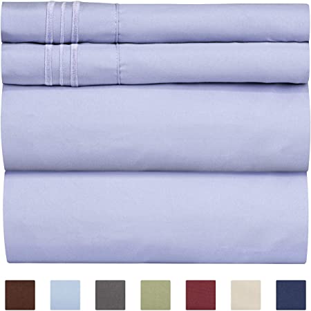 Extra Deep Pocket Sheets - 4 Piece Sheet Set - Deep Pocket Twin Sheets - Extra Deep Pocket Twin Sheets - Deep Fitted Sheet Set - Extra Deep Pocket Twin Size Sheets - Easily Fits Extra Deep Mattresses