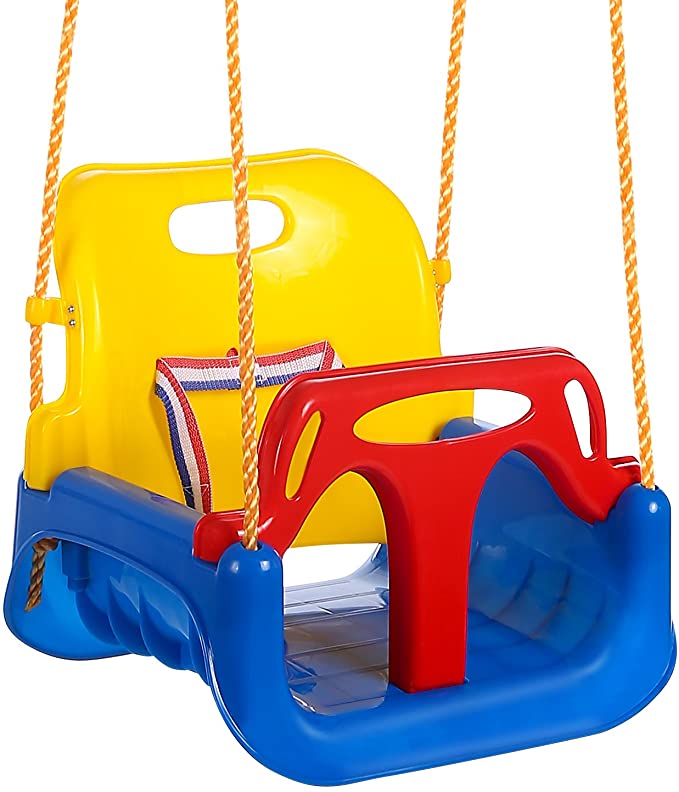Kemanner Toddler Swing Seat Detachable 3-in-1 Infants Toddlers Children Hanging Swing Set for Playground Indoor Outdoor