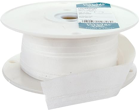 Wrights Wide Roman Shade Polyster Tape, 30-Yards, White