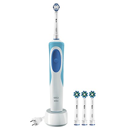 Oral-B Pro 500 Power Rechargeable Electric Toothbrush Powered by Braun & Oral-B Cross Action Brush Head Refills 3 count Bundle