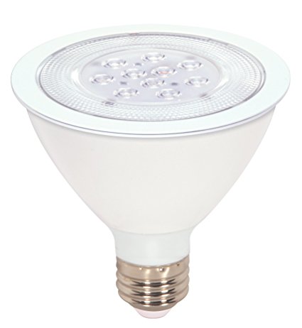 Satco S9084 11 Watt (75 Watt) 750 Lumens PAR30 Short Neck LED Warm White 3000K 25 Beam Ditto Light Bulb, Dimmable