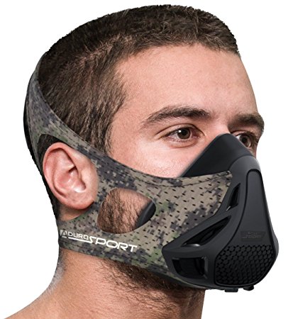 Aduro Sport Workout Training Mask - for Running Biking Training and Fitness, Achieve High Altitude Elevation Effects with 4 Level Air Flow Regulator [Peak Resistance]