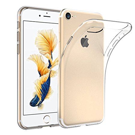 iPhone 7 - Clear Case Ultra Thin Transparent Silicone Gel Cover for Apple IPHONE 7 (iPhone 7, Clear)