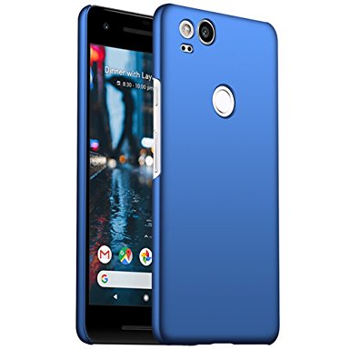 Google Pixel 2 Case,ORNARTO [Basic Series]Thin Fit Shell Premium Hard Plastic Matte Finish Non Slip Full Protective Anti-Scratch Cover Cases for Google Pixel 2(2017) Blue
