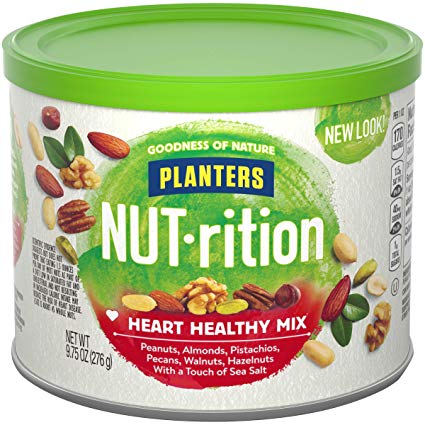 Planters Nutrition Heart Healthy Mix (Peanuts, Almonds, Pistachios, Pecans, Walnuts & Hazelnuts), 9.75 oz