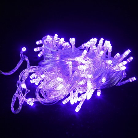 100 LED Multifunction Indoor Outdoor Wedding Party Patio Window Fairy String Dorm Lights - 32ft (Purple)