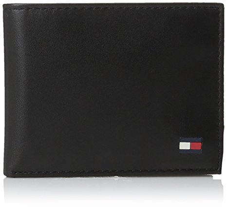 Tommy Hilfiger Men's Leather Dore Passcase Billfold Wallet with Removable Card Case