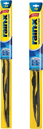 Rain-X 820144 WeatherBeater Wiper Blades, 24" and 19" Windshield Wipers (Pack Of 2), Automotive Replacement Windshield Wiper Blades That Meet Or Exceed OEM Quality And Durability Standards