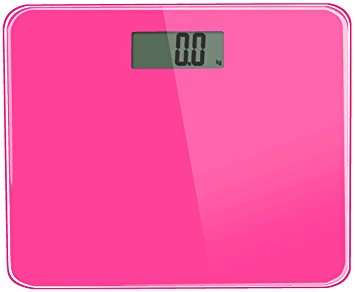 INSEN High Accuracy Digital Body Weight Bathroom Scale with Tempered Glass Surface, Purple