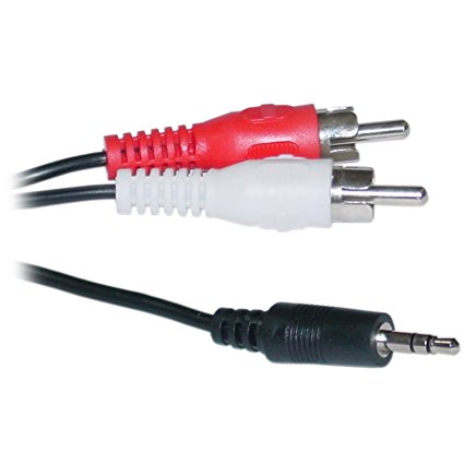 CableWholesale 25-Feet 2 RCA Male/3.5mm Stereo Male Cable (2RCA-STE-25)