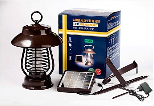 Sunnytech Solar Powered Insect Pest Mosquito Bug Killer Zapper Trap  16 Led Lamp Light Function  Indoor Charging Function