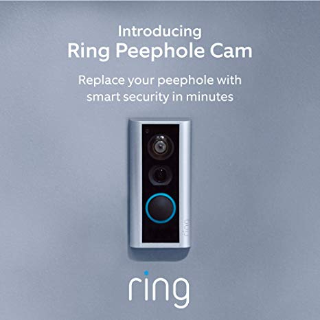 Introducing Ring Peephole Cam – A compact video doorbell designed to replace your peephole with smart security