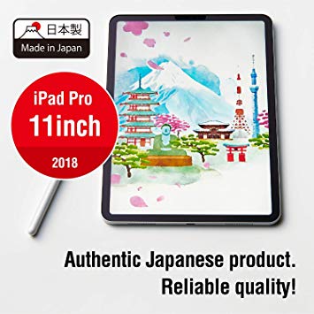 Elecom Screen Protector for The iPad 11-inch (2018) / iPad Pro 11-inch (2018)/ Paper-Feel Film, 3H Hardness Tempered Glass Anti-Fingerprint Coating Screen Protector/Made in Japan/TB-A18MFLAPL