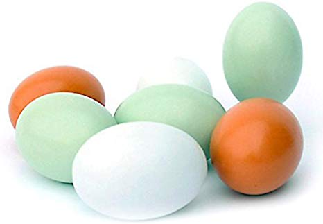 Wooden Fake Eggs 7 pieces 3 color