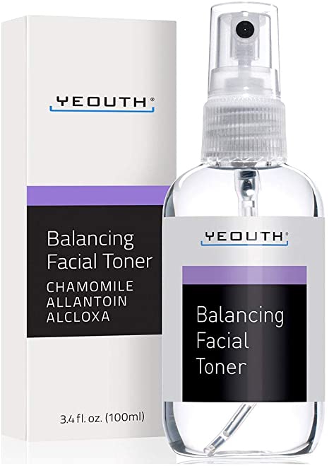 YEOUTH Facial Toner, Hydrating Face Toner - Prep, Tone, Refresh, Skin - Pore Minimizer, Mild Astringent, Face Mist, Perfect for Cleanser, Serum, Moisturizer and Gel Regiment - Best Anti Aging Toner