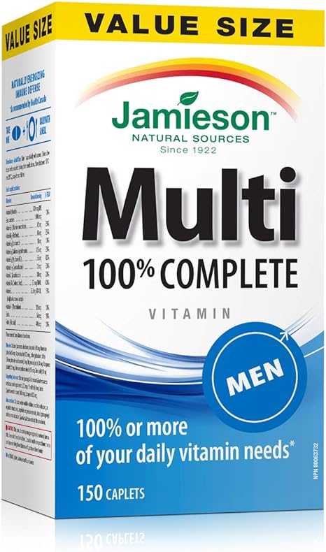 100 Percent Complete Multivitamin for Men - Value Size, 150 Caplets