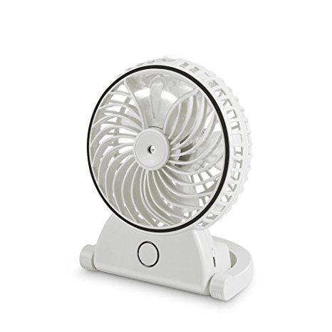 Merope Handheld USB Mini Misting Fan with Personal Cooling Humidifier (White)