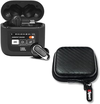 JBL Tour Pro 2 Noise Cancelling TWS Headphone Bundle with Smart and gSport Case (Black)