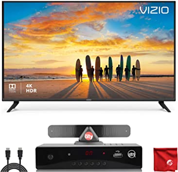 VIZIO V-Series 55-Inch 2160p 4K UHD LED Smart TV (V555-G1) with Built-in HDMI, USB, Dolby Vision HDR, Voice Control Bundle with Circuit City ATSC HD Digital Converter Box and Accessories