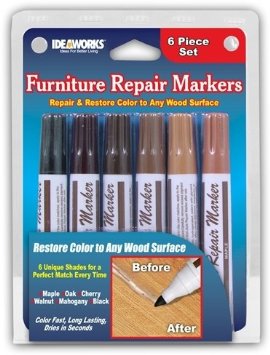1 X Set of 6 Assorted Furniture Repair Markers Stain Scratch Floor Pens