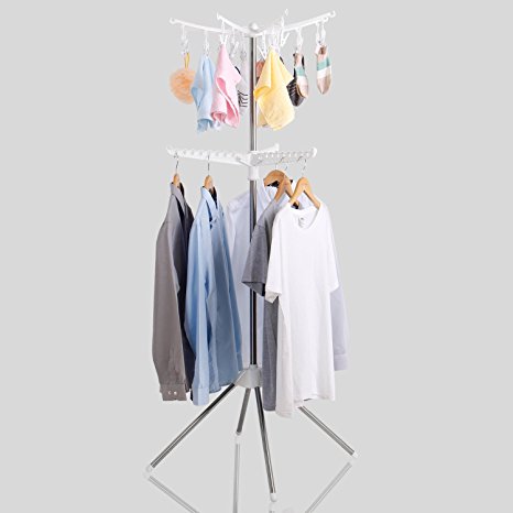 Lifewit Collapsible Clothes Drying Rack Portable 2-Tier Clothes Dryer for Hanging Laundry