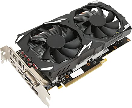 RX 580 8GB GDDR5 Graphics Card, 3 x DisplayPort, HDMI, DVI, 16 x PCI Express 3.0, RX580 Graphics Card with Dual Fan, 256bit 1284/7000MHz