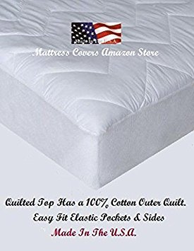California King Quilted Cotton Waterbed Mattress Pad