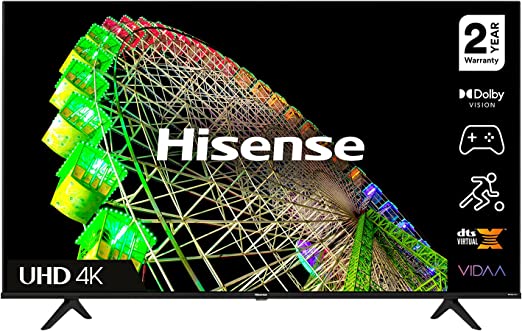 HISENSE 43A6BGTUK (43 Inch) 4K UHD Smart TV, with Dolby Vision HDR, DTS Virtual X, Youtube, Netflix, Disney  , Freeview Play and Alexa Built-in, Bluetooth and WiFi (2022 NEW)