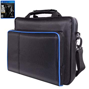 PS4 Pro bag, ps4 carrying case ,travel bag compatiable with all ps3&ps4 series large capacity waterproof handbag/shoulderbag with leather handle by Win-digital