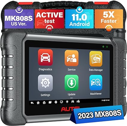 Autel MaxiCheck MX808S Android 11 Scanner [2023 Ver.], Same as MaxiCOM MK808S/ MK808Z, Newer Model of MK808/ MX808, Full Bidirectional, 28 Service, OE All System Scan, FCA Autoauth, ABS/SRS/EPB/BMS