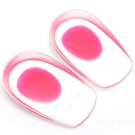 WeTreatFeet Premium Shock-Absorbing Gel Heel Cups (Small/Medium (Pink))