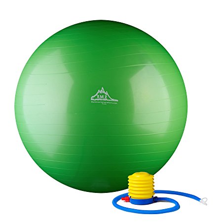 Black Mountain Products 2000lbs Static Strength Exercise Stability Ball with Pump