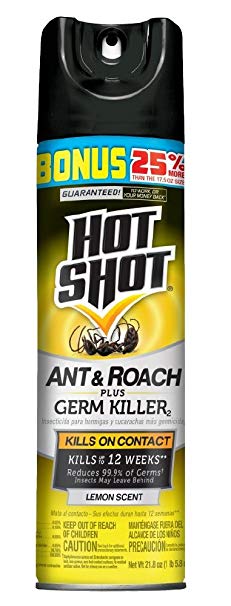 Hot Shot Ant & Roach   Germ Killer (Lemon Scent Aerosol), 17.5 oz