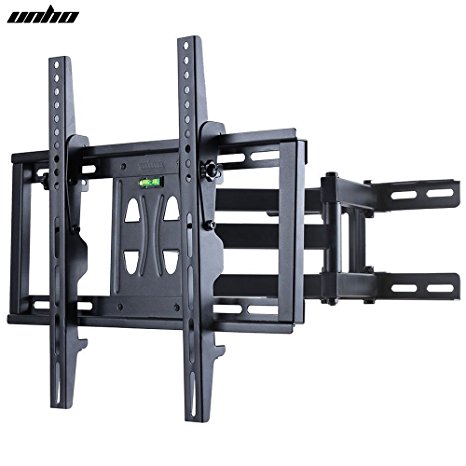 UNHO TV Wall Mount Bracket Full Motion TV Bracket Double Arm Cantilever 15 Tilt Swivel for Samsung for Sony for LG 26"-55" LCD LED Plasma Screens 55 50 49 42 40 32 26 inch VESA 400X400 75X75 Weight Capacity 99 lbs