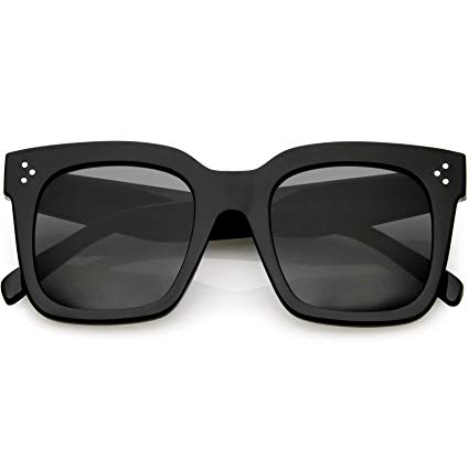 zeroUV - Retro Oversized Square Sunglasses for Women with Flat Lens 50mm