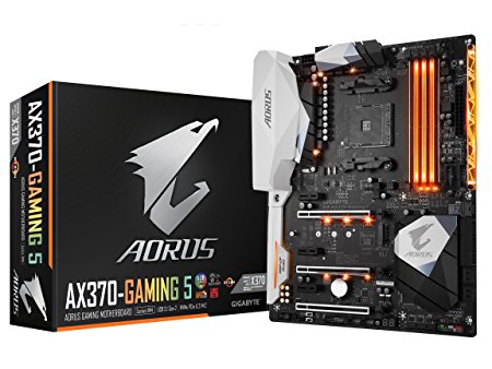 GIGABYTE GA-AX370-Gaming 5 AMD RYZEN AM4 X370 RGB FUSION SMART FAN 5 HDMI M.2 U.2 USB 3.1 Type-C ATX DDR4 Motherboard