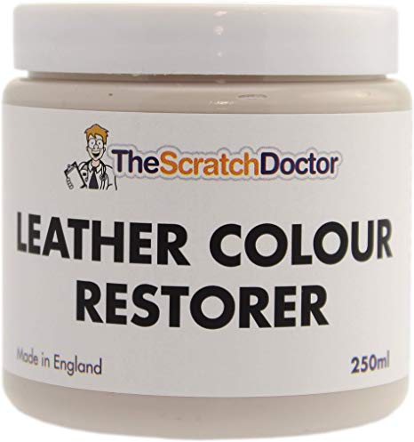 The Scratch Doctor 250ml Leather Colour Restorer for Leather Sofas, Chairs, etc. (Ivory)